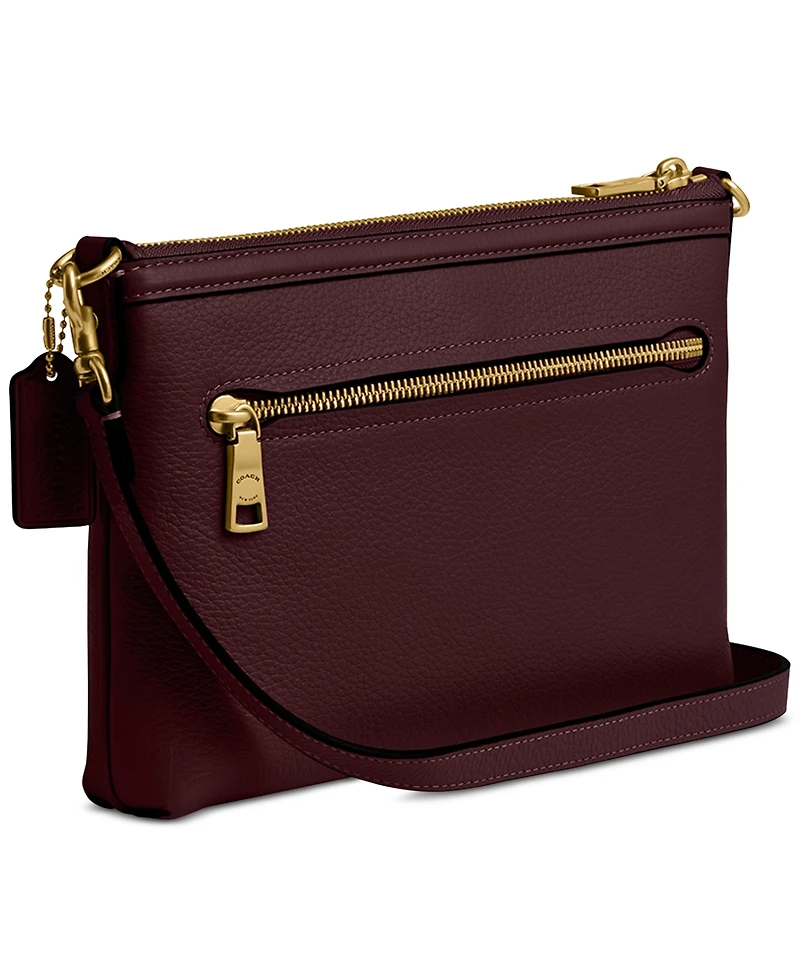 Coach Legacy Small Refined Pebble Leather Zip Top Crossbody