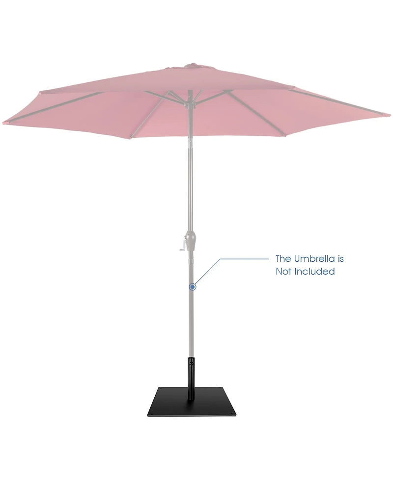 Costway 25'' Square Patio Umbrella Base Weighted 42 Lbs Outdoor Market Stand Footpads