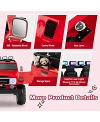 Akiudex 2-Seater Kids Ride-On Toyota FJ40 Car with Remote, Music, and Storage