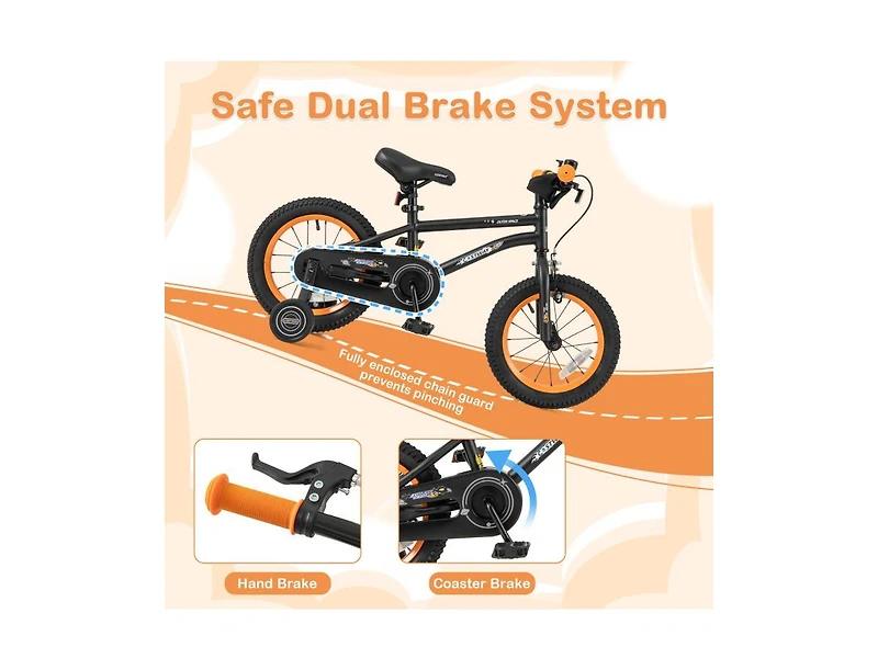Akiudex Kids Bike with Adjustable Seat, Hand & Coaster Brake