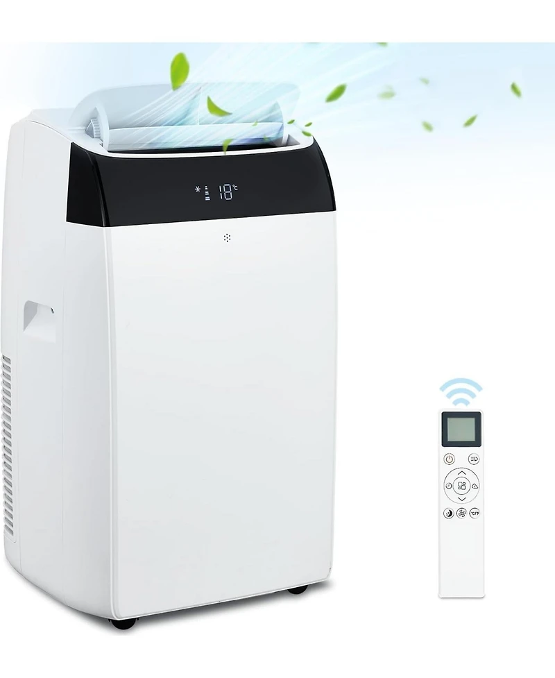 gaomon 14,000 Btu Portable Air Conditioner - Quiet 3-in-1 Ac, 3 Cooling Speeds, Auto Swing, Remote Control, Installation Kits, 24-Hour Timer