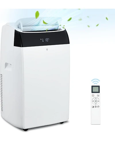 gaomon 14,000 Btu Portable Air Conditioner - Quiet 3-in-1 Ac, 3 Cooling Speeds, Auto Swing, Remote Control, Installation Kits, 24-Hour Timer