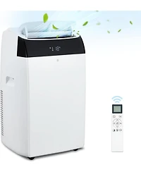 gaomon 14,000 Btu Portable Air Conditioner - Quiet 3-in-1 Ac, 3 Cooling Speeds, Auto Swing, Remote Control, Installation Kits, 24-Hour Timer