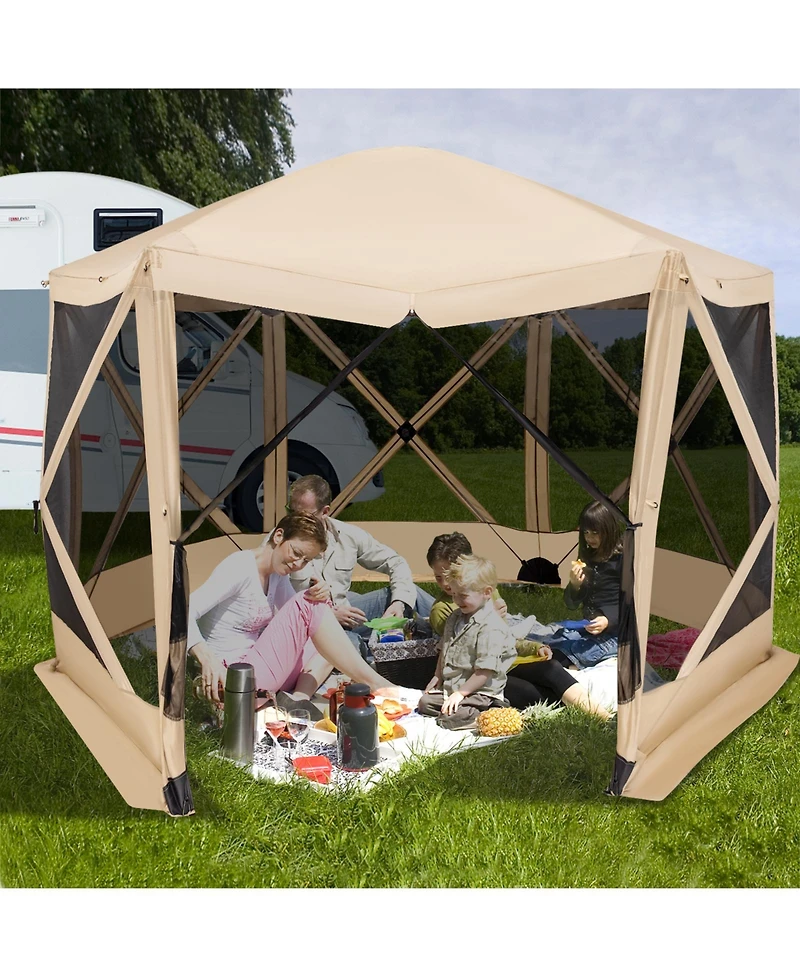 Akiudex 11.5 x 11.5 ft pop-up screen house tent with portable carrying bag