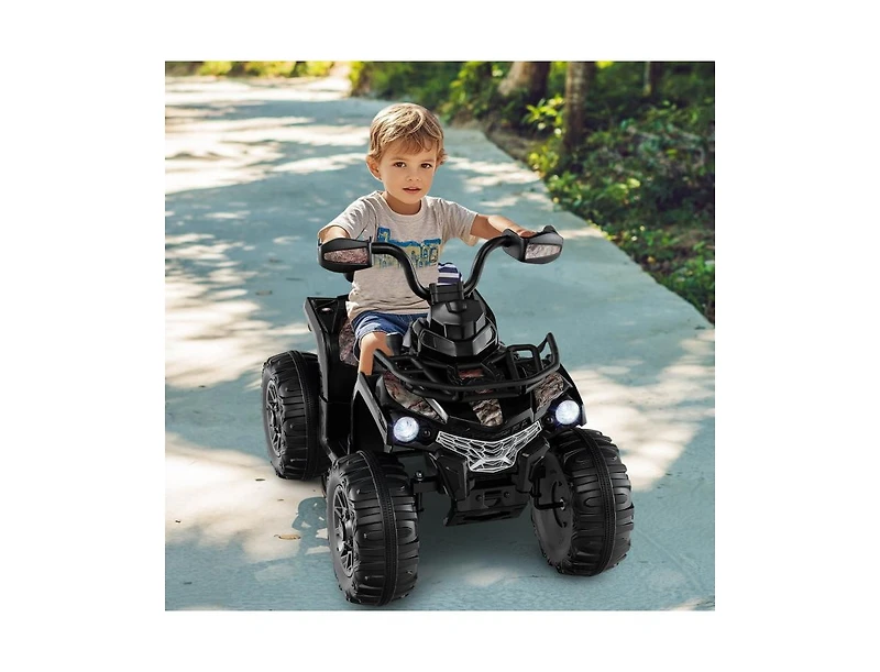 Akiudex Kids Electric Ride-On Atv with Led Lights and Music