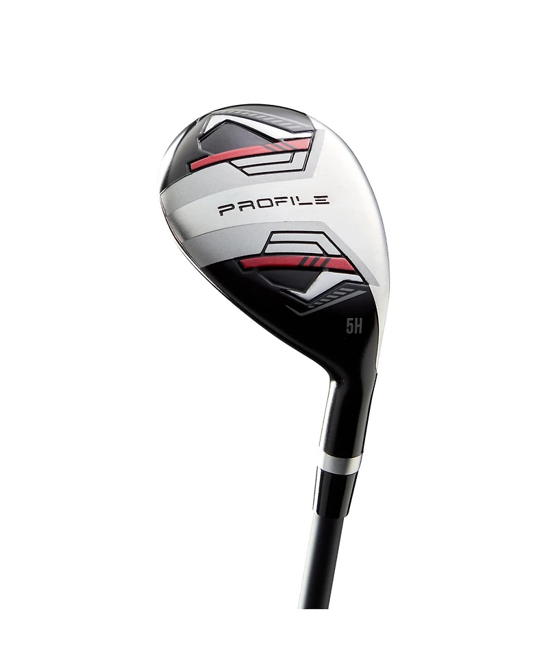 Wilson Profile Senior 11 Piece Mens Right Hand Golf Complete Set - Cart Bag - Standard / Regular / Red/Grey/Black