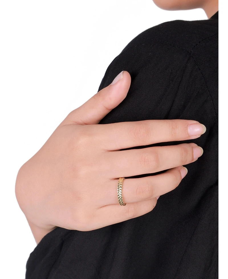Devata Wheat Ring 14K Gold, 8, approx. 3.0 grams