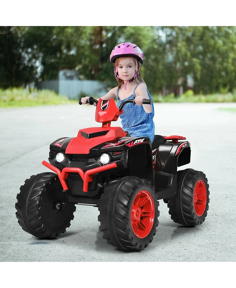 Akiudex Kids Electric Ride On Atv with Music Lights and Slow Start