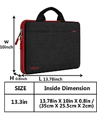Laptop Sleeve 13-14" Case Briefcase Compatible with MacBook Pro M4/M3/M2/M1 All Model of 13.3"Mac Air/Pro, Xps 13 14, Most Popular 13"-14" Notebooks