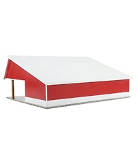 1/64 Red & White 64ft x 48ft Wooden Cattle Shed with Removeable Roof Sta-223
