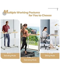 Mecale Height Adjustable Computer Desk Sit to Stand Rolling Notebook Table