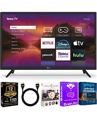 Roku 40" Select Series Full Hd Smart Tv Bundle – 1080p Led Display, Dolby Audio, Compatible with Alexa, Voice Remote, Bluetooth Mode, w/Aux Hdmi Cable