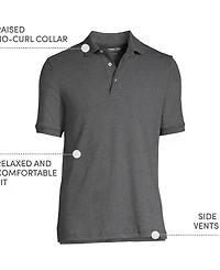 Lands' End Big & Tall School Uniform Short Sleeve Cotton Supima Polo Shirt