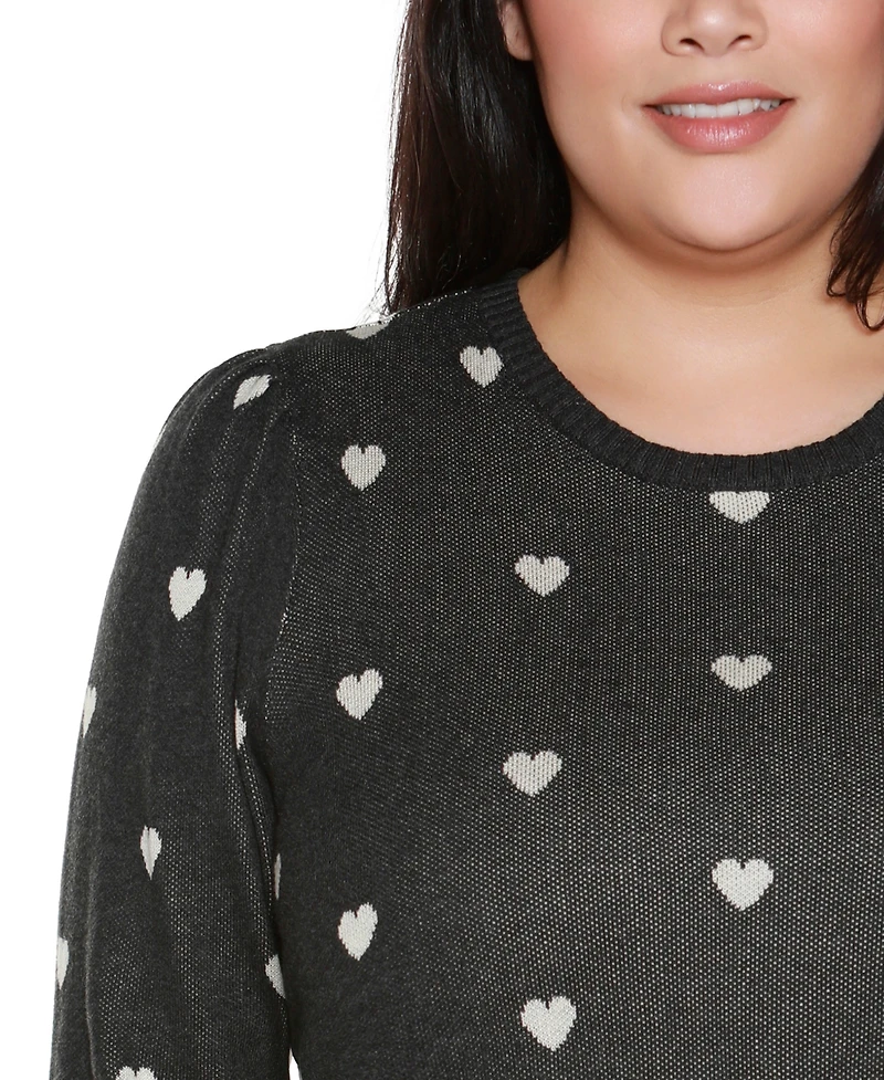 Belldini Plus Tiny Hearts Sweater