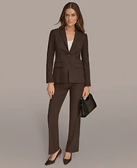 Donna Karan New York Women's Pinstripe One Button Blazer