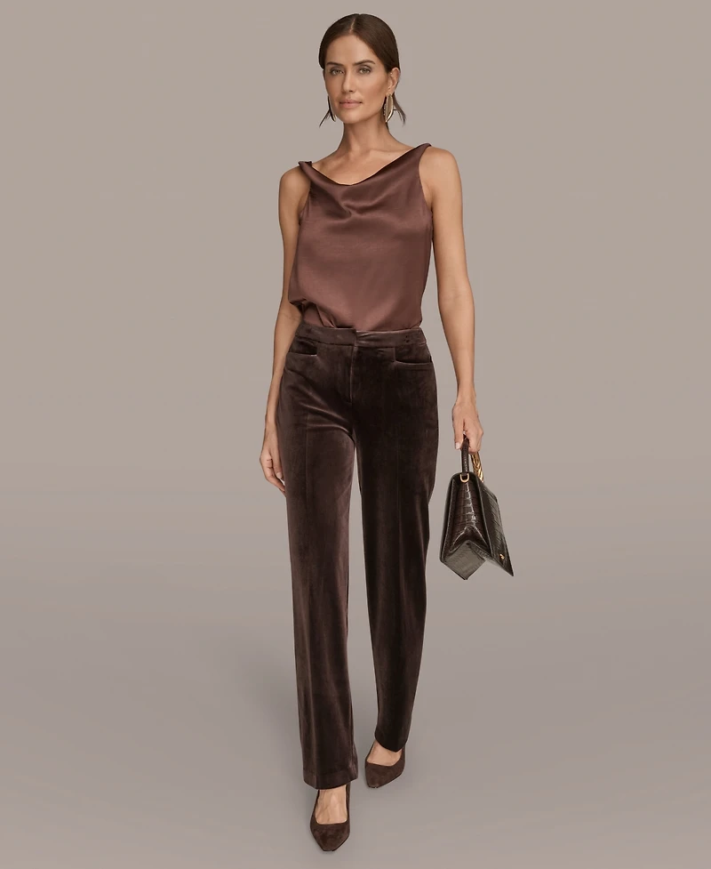 Donna Karan New York Women's Velvet Straight Leg Pants