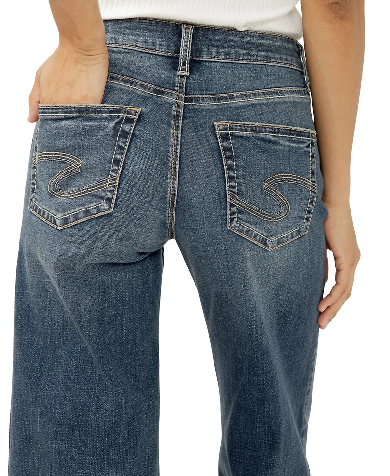 Silver Jeans Co. Women's Suki Wide Mid Rise Curvy Fit