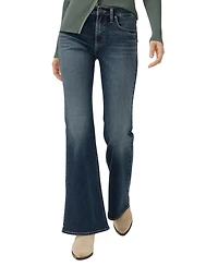 Silver Jeans Co. Women's Most Wanted Mid Rise Flare Leg
