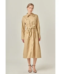 English Factory Women's Big Pocket Midi Dress