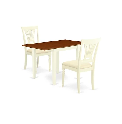 East West Furniture Dining Room Set Buttermilk & Cherry