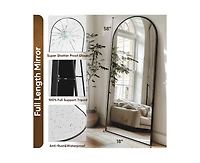 Antok Full Length Mirror, 58"x18" Floor Mirror, Arch Floor Standing Mirror Freestanding Arch Full Body with Stand for Bedroom