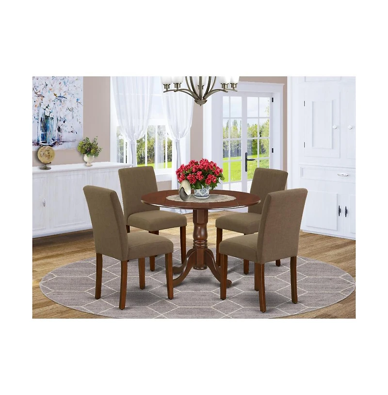 East West Furniture Dining Room Set Mahogany