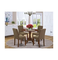 East West Furniture Dining Room Set Mahogany