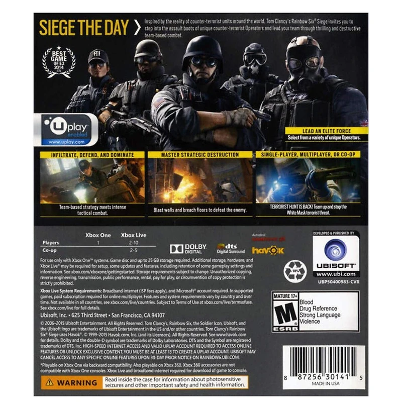 Ubisoft Tom Clancy's Rainbow Six Siege