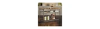 Slickblue Classic French Style Hardwood Butcher Block Top Metal Kitchen Utility Table