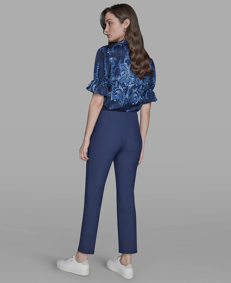 Karl Lagerfeld Paris Petite Slim Ankle-Length Pants