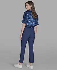 Karl Lagerfeld Paris Petite Slim Ankle-Length Pants