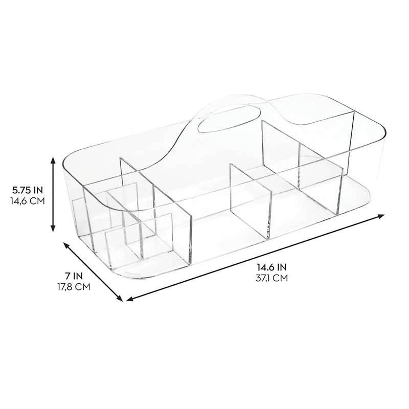 iDesign Plastic Cosmetic Organizer Tote - Clear Bin
