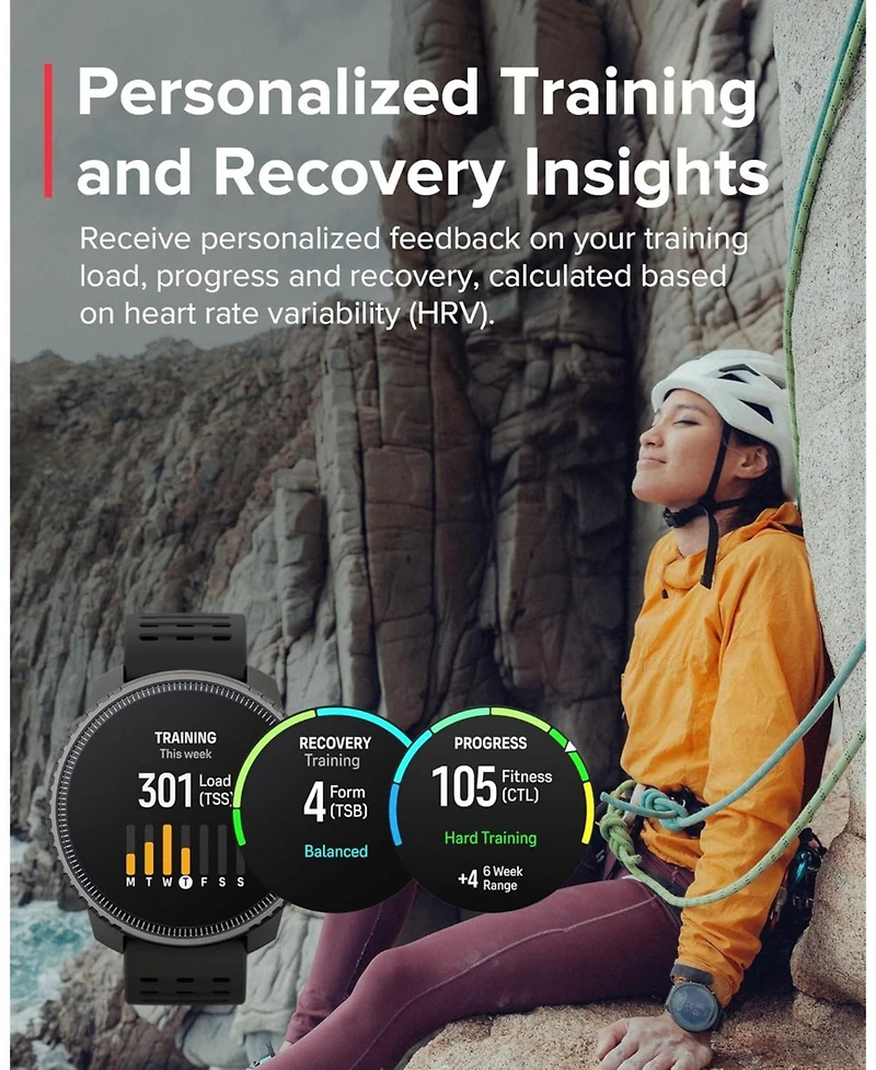 Suunto Vertical Steel Solar Gps Sports Watch with Sapphire Touchscreen, Heart Rate and Sleep Tracker - Canyon