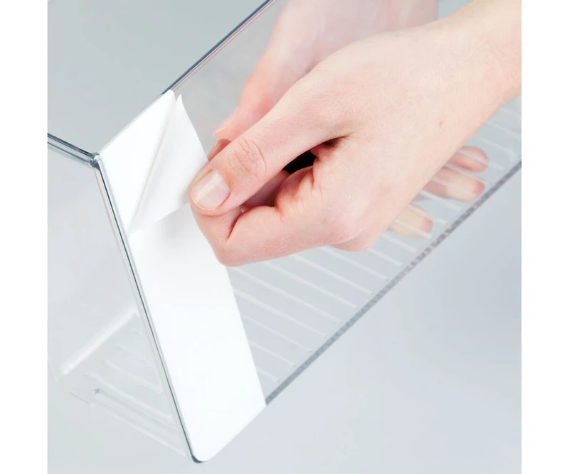 iDesign Adhesive Organizer Bin Damage-Free Hanging for Kitchen- Clear