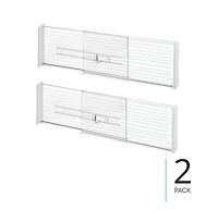 iDesign Expandable Plastic Deep Drawer Dividers - Set of 2 - Clear