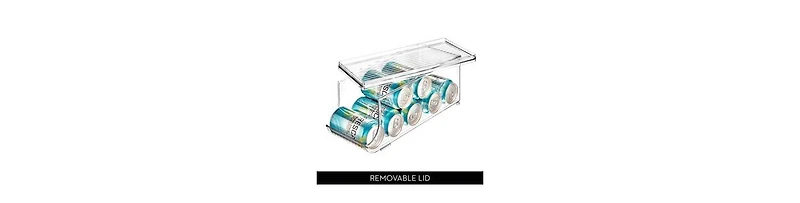 iDesign Soda Can Organizer with Lid for Pantry - Clear