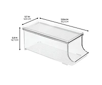 iDesign Soda Can Organizer with Lid for Pantry - Clear - Made in Usa