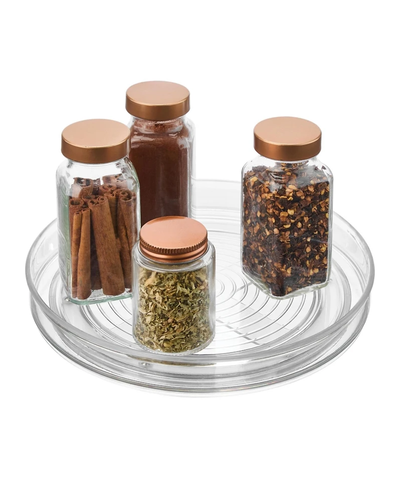 iDesign 9-Inch Round Lazy Susan Organizer - Set of 2 - Clear