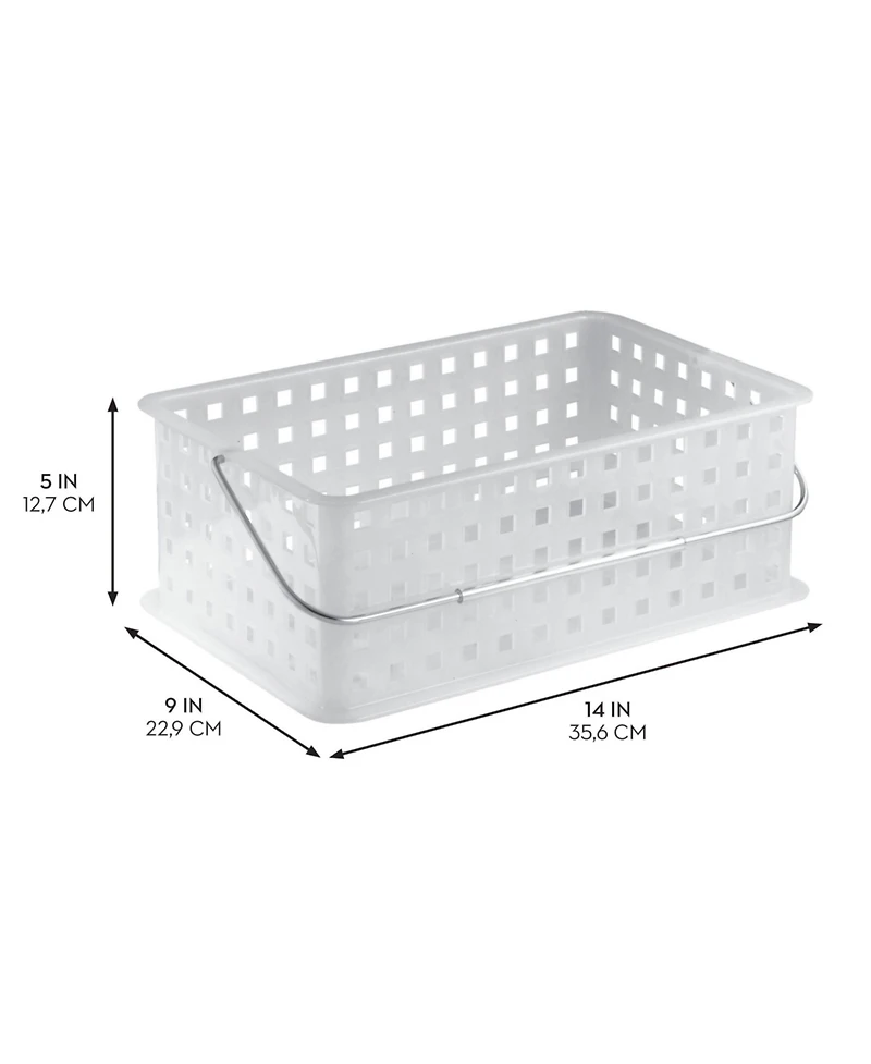 iDesign Medium Stackable Shower Caddy Basket, Clear/Frost, Made in Usa