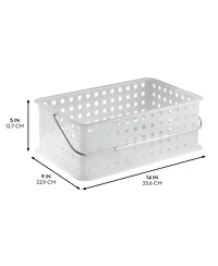 iDesign Medium Stackable Shower Caddy Basket, Clear/Frost, Made in Usa