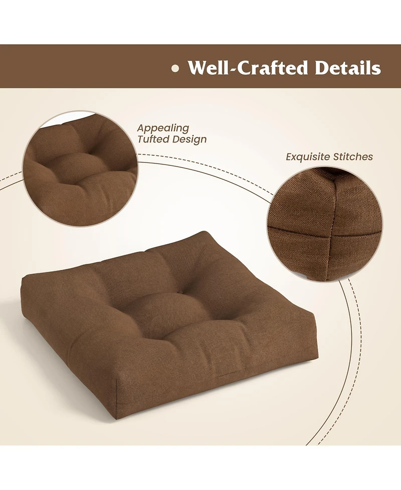 Gymax Set of 21'' x Chair Seat Cushion Pads Patio
