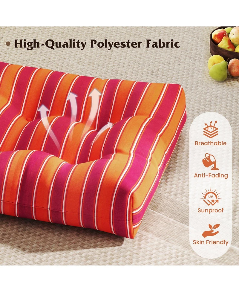 Gymax Set of 6 21'' x 21'' Chair Seat Cushion Pads Patio