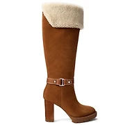 Lauren Ralph Lauren Women's Tasha Suede & Shearling Tall Heel Boot