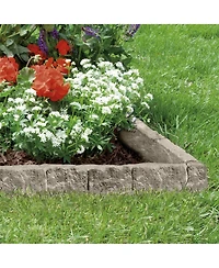 Suncast 10 Piece 12" Landscape Design Border Decorative Natural Stone Edging