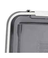 Iris Usa 3-Piece 41 Lbs/45 Qt WeatherPro Airtight Pet Food Storage Container Combo with Scoop, Gray
