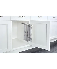 Rev-a-Shelf Pullout Dish Towel Bar Under Kitchen Cabinet, Chrome, 563-51-c