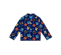 Sonic Toddler Boys 2-Piece Coat-Style Top and Pants Pajama Set
