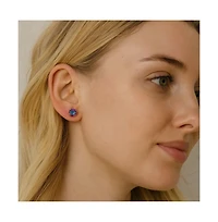 Hollywood Sensation Half Carat Round Cut Topaz Stud Earrings for Women