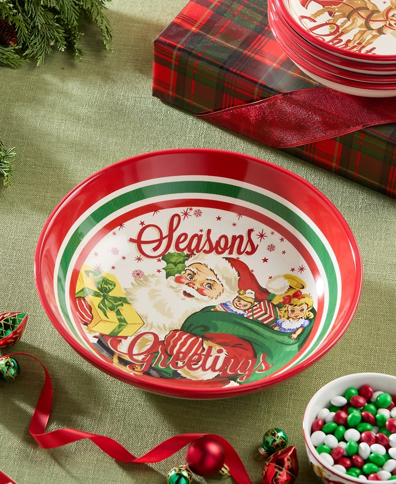 Certified International Santa's Retro Christmas Serving Platter