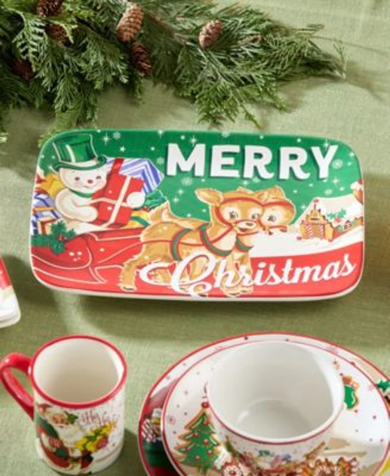 Certified International Santas Retro Christmas Dinnerware Collection